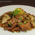 Tendrons de veau au Chablis et aux champignons des bois