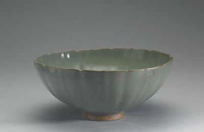 Lotus-shaped bowl with bluish-green glaze, Jun Ware, Yuan dynasty, 13th century