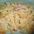 Risotto de pâtes au reblochon et jambon