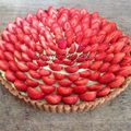 Tarte fraises pistache sans oeufs