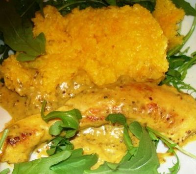 LAPIN A LA MOUTARDE - POLENTA