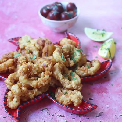 Beignets de calamars à la farine de manioc 