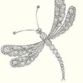 An antique diamond dragonfly brooch, circa 1900 