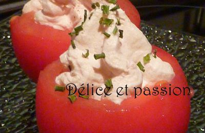 Tomate et chantilly de jambon