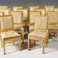Ensemble de quatorze chaises. Epoque Empire & Style Empire provenant de SAR Joseph de Bourbon, Prince de condé, Duc de Bourbon