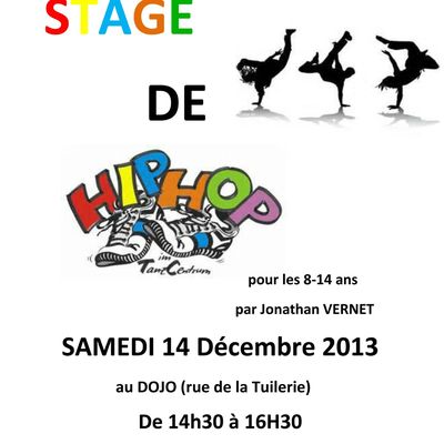 Stage de Hip Hop Samedi 14 Décembre 2013
