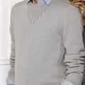 pull gris homme