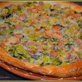 Tarte fine aux poireaux et jambon