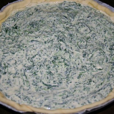 Quiche saumon-épinards et chèvre frais