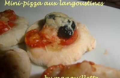 Mini pizza aux langoustines