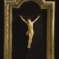 Figure en ivoire sculpté représentant le Christ en croix, Italie, XVIIème ou XVIIIème siècle
