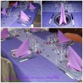 Décoration de table violette