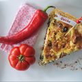 Quiche aux Légumes (Champignons, Tomates, Courgette) et Lard Recette avec le Thermomix