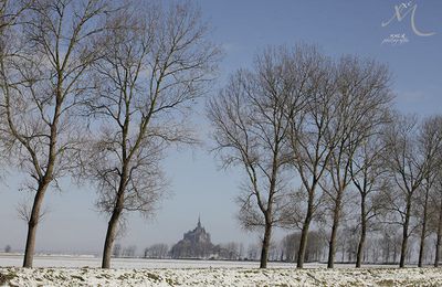 Neige au Mont Saint-Michel.