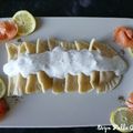 Raviolis légers de saumon fumé-aneth au fromage blanc, en sauce de fromage blanc citronnée
