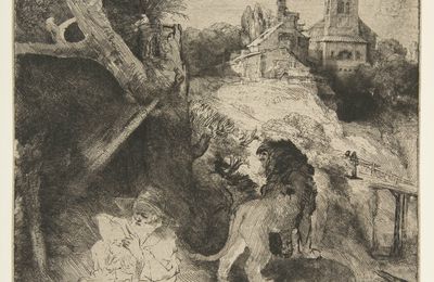 Rembrandt, St. Jerome Reading in an Italian Landscape, ca. 1653