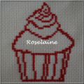 Un cupcake brodé pour Bertille