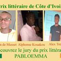 voici le jury du prix littéraire  pabloemma de Côte d'Ivoire (2021)