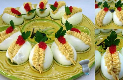 Œufs farcis à la crème de saumon