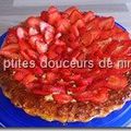 Tarte aux fraises briochée