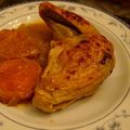 Suprême de pintade aux pêches & Ras el Hanout