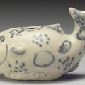 Vietnamese fish-shaped water-dropper in underglaze blue. Late 15th-early 16th centuries