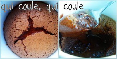 Fondant très coulant au chocolat