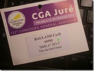 Le Concours Général Agricole des Vins 2012 tout en rouge