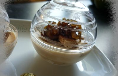Panna cotta foie gras confit d'oignons