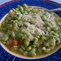 Soupe d'edamame, vermicelles et miso contre le cancer