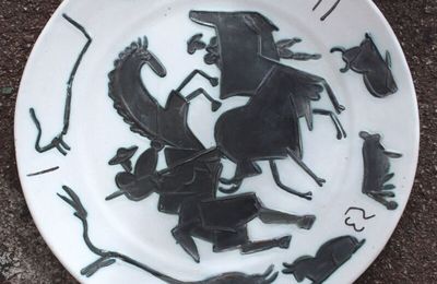 Pablo Picasso (1881-1973), Corrida - 1953 Plat rond