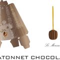 Le batonnet chocolat Le moussoir et son packaging individuel.