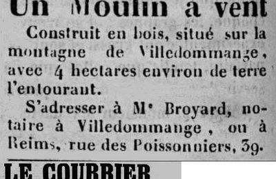 1854 26 Septembre : vente ou location du moulin