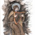 Aquarelle de saint Emilien de Tarragone, ermite
