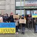 rassemblement à Avranches (50) en soutien à l'Ukraine et contre la guerre - samedi 5 mars 2022 [VIDEO]