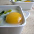 Oeufs cocotte au poireau et au comté