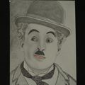 dessin portrait de star : Charlie Chaplin