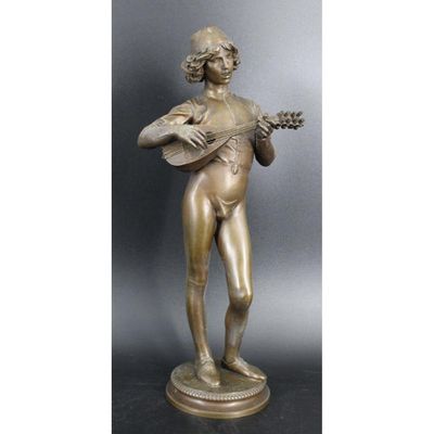 Le Chanteur florentin du xve siècle, sculpture de Paul Dubois.