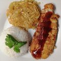 Poulet Katsu accompagné de sa sauce Tonkatsu