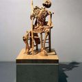 Ricky Swallow, Carved Wood Skeletons