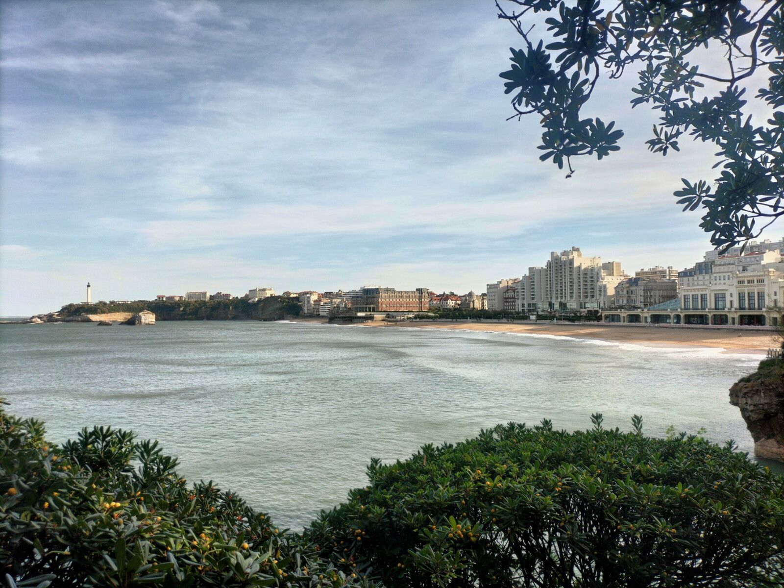 Biarritz, grande Plage vue du rocher du Basta. (64)