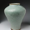 Jar, Ming dynasty, 17th century. Longquan ware, Zhejiang province