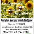 RDZ  LE 20 MAI au CETIOM plateforme de BOLLENE-Barjac (84) à 14 h  zone de la croisière. OGM clandestins : pour un debat Public