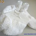 TUTO 016 - tricot bb, explications PDF trousseau bebe mixte complet laine fait main 