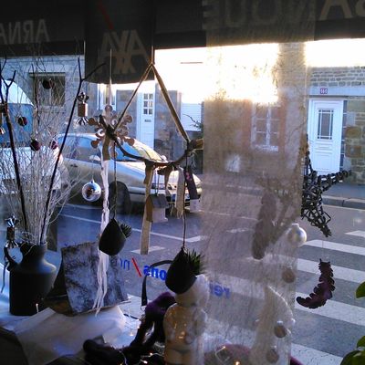 Décoration de vitrine pour noël