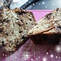 Banana bread aux pépites de chocolat - allégé en calories ! (120 kcal la part/version à 86 kcal également proposée)