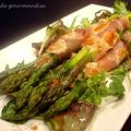 Asperges vertes au jambon de Parme gratinées au parmesan