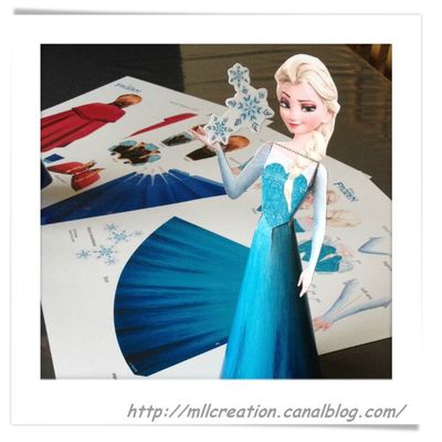 Déco - Paper Doll La reine des neiges