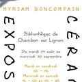 vernissage et expo de Myriam Boncompain