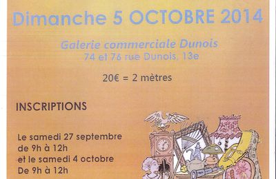 Deux vide-greniers dimanche 5 octobre 2014 dans le 13e arrondissement
